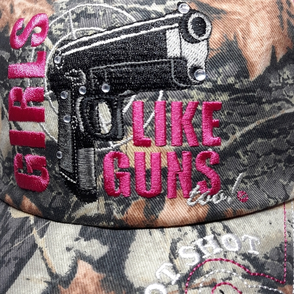 Pink Camo Gun Sporting Ladies Hat/Cap - Picture 2 of 5